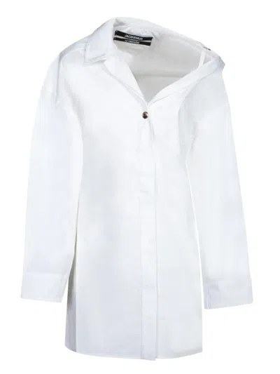 Jacquemus Les Sculptures Dropped Shoulder La Mini Robe Chemisier Dress