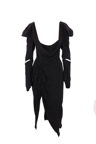 Vivienne Westwood Black Side Panther Midi Dress