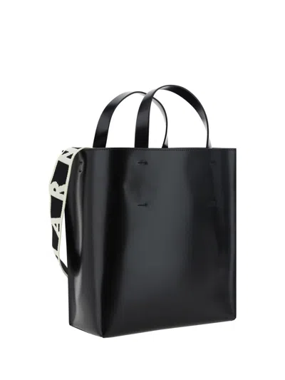 Marni Calfskin Museo Handbag By  In Black