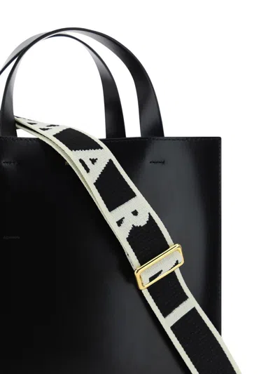 Marni Calfskin Museo Handbag By  In Black