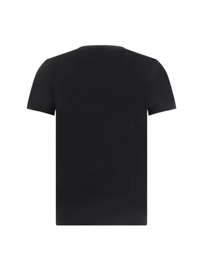 Dolce & Gabbana Cotton T-shirt With Metal Plaque Featuring Front Logo