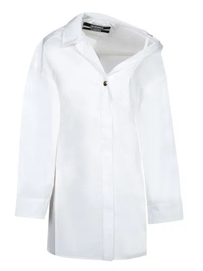Jacquemus Les Sculptures Dropped Shoulder La Mini Robe Chemisier Dress