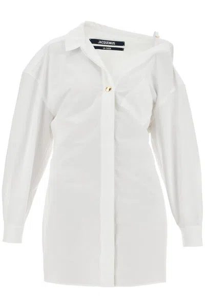 Jacquemus Les Sculptures Dropped Shoulder La Mini Robe Chemisier Dress