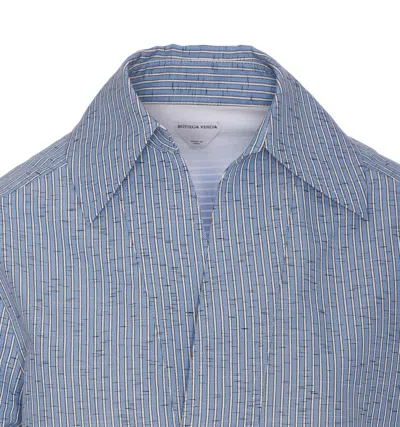 Bottega Veneta Cotton And Linen Blouse In Blue