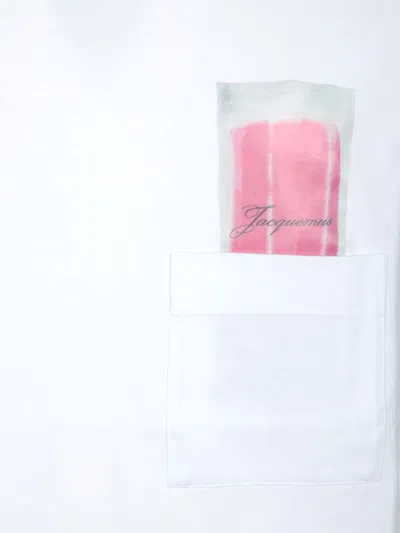 Jacquemus Classic Crew Neck T-shirt With Transparent Chest Pocket