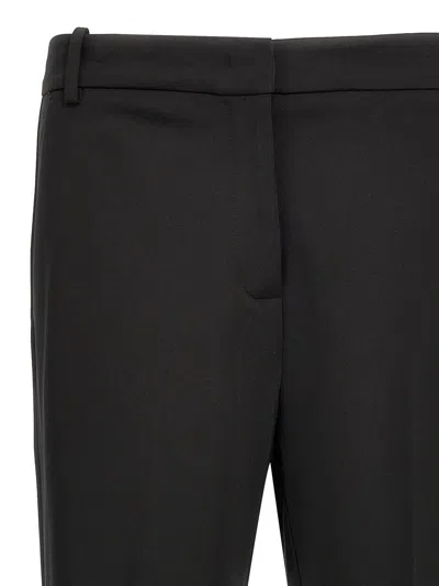 Pinko Bello Cigarette Pants In Milano Stitch In Black