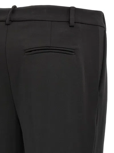Pinko Bello Cigarette Pants In Milano Stitch In Black