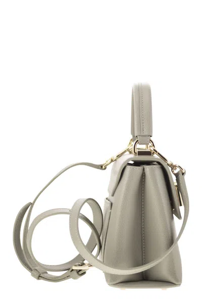Furla 1927 Mini Top Handle Leather Satchel In Neutral