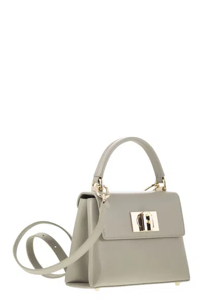 Furla 1927 Mini Top Handle Leather Satchel In Neutral