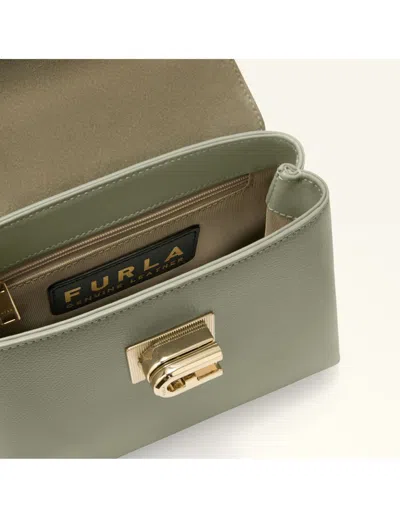 Furla 1927 Mini Top Handle Leather Satchel In Neutral