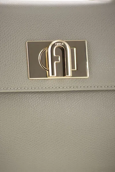 Furla 1927 Mini Top Handle Leather Satchel In Neutral