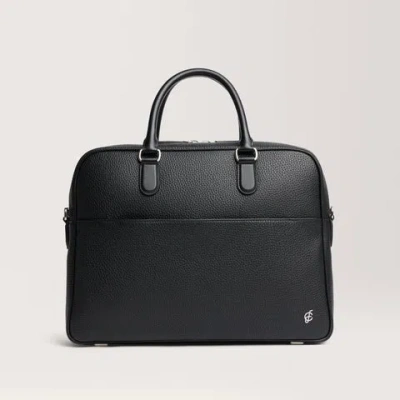 Carl Friedrik Slim Briefcase - Full-grain Leather - Black