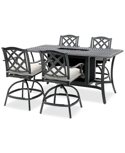 Agio Wythburn 5-pc. Outdoor Bar Height Fire Pit Chat Set, Created For Macys