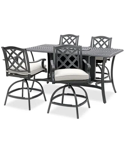 Agio Wythburn 5-pc. Outdoor Bar Height Fire Pit Chat Set, Created For Macys