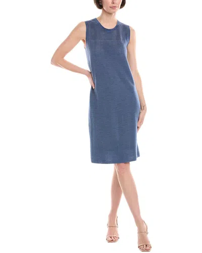 Akris Wool & Silk-blend Sweaterdress In Blue