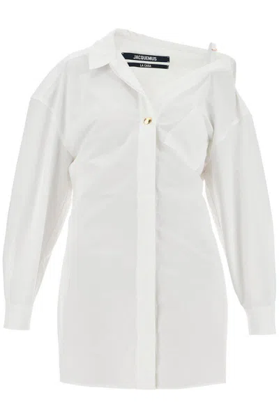 Jacquemus Les Sculptures Dropped Shoulder La Mini Robe Chemisier Dress