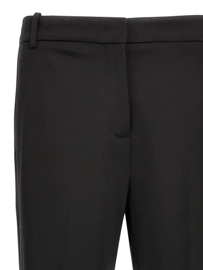 Pinko Bello Cigarette Pants In Milano Stitch In Black