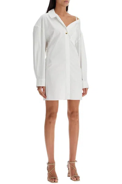Jacquemus Les Sculptures Dropped Shoulder La Mini Robe Chemisier Dress