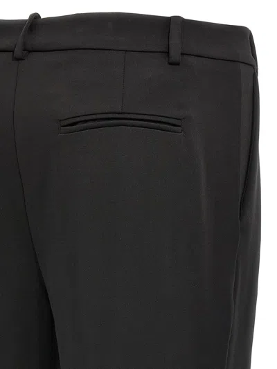 Pinko Bello Cigarette Pants In Milano Stitch In Black