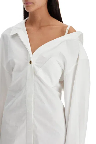 Jacquemus Les Sculptures Dropped Shoulder La Mini Robe Chemisier Dress