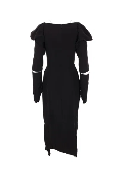 Vivienne Westwood Black Side Panther Midi Dress