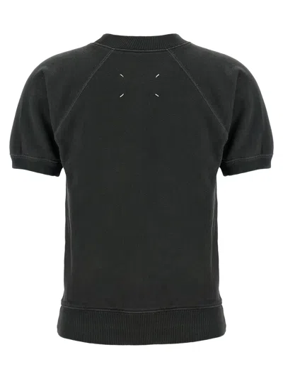 Maison Margiela Deconstructed Logo Sweatshirt With Ribbed Finish