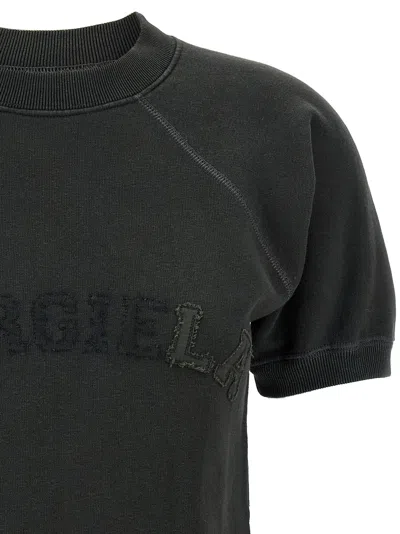 Maison Margiela Deconstructed Logo Sweatshirt With Ribbed Finish