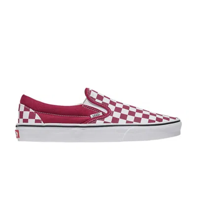 Pre-owned Vans Classic Slip-on 'checkerboard - Rhododendron Red'