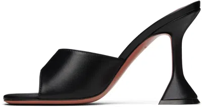 Amina Muaddi Lupita 95 Leather Heeled Sandals In Black