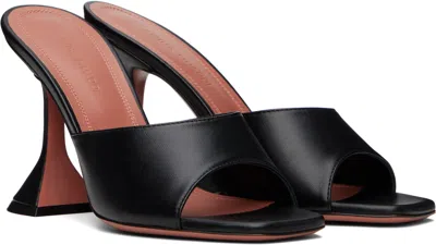 Amina Muaddi Lupita 95 Leather Heeled Sandals In Black