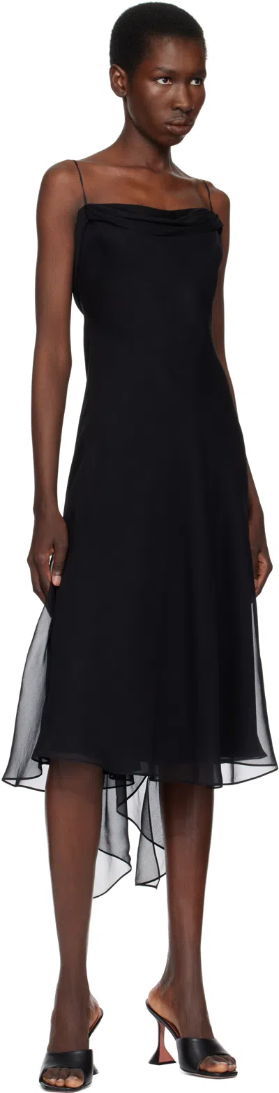 Amina Muaddi Lupita 95 Leather Heeled Sandals In Black