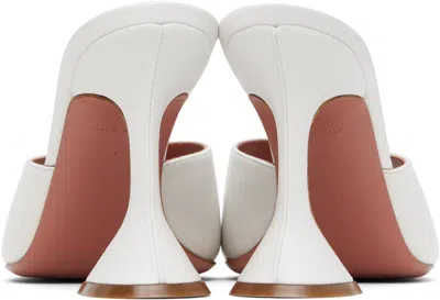 Amina Muaddi Lupita Slipper 70 Nappa Leather Sandals In White