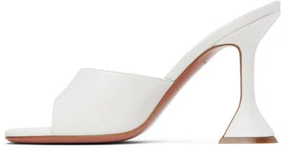 Amina Muaddi Lupita Slipper 70 Nappa Leather Sandals In White