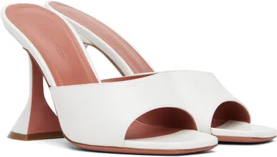 Amina Muaddi Lupita Slipper 70 Nappa Leather Sandals In White