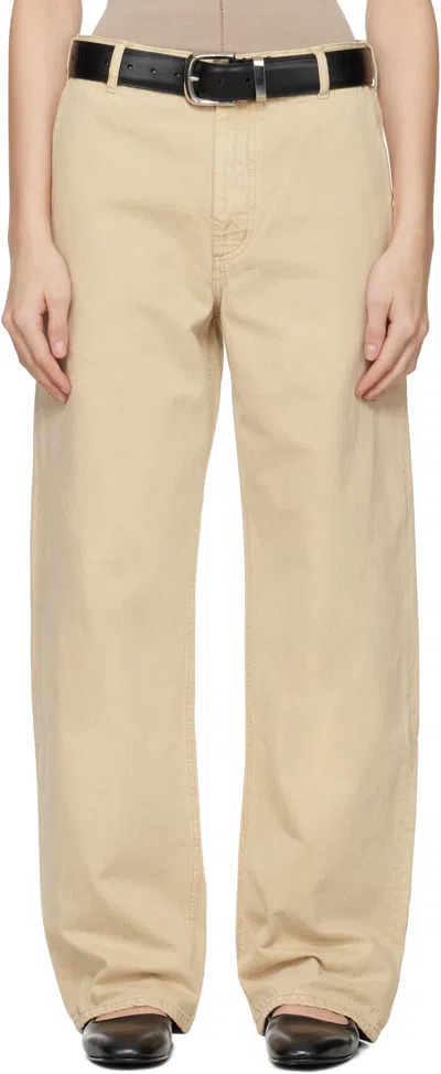 Kallmeyer Beige Column Leg Jeans In Neutral