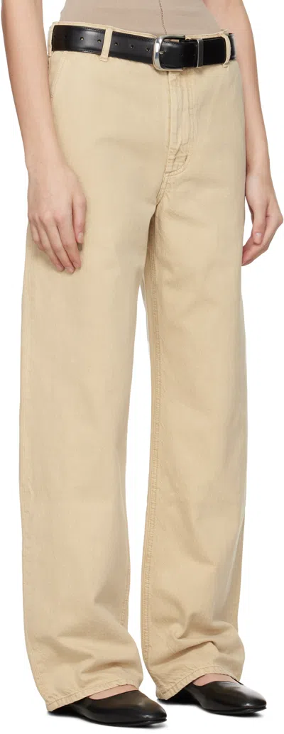 Kallmeyer Beige Column Leg Jeans In Neutral