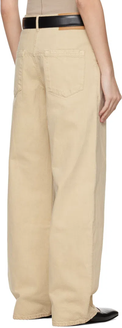 Kallmeyer Beige Column Leg Jeans In Neutral