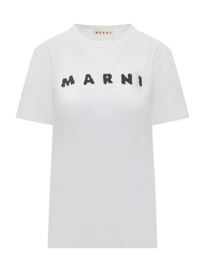 Marni Classic Short-sleeve T-shirt With Scribbled Logo