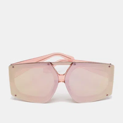 Pre-owned Karen Walker Pink Mirrored Salvador Oversized Sunglasses
