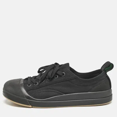 Pre-owned Bottega Veneta Black Canvas Vulcanized Sneakers Size 41