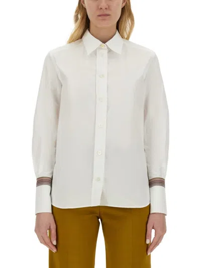 Paul Smith Collared Cotton Shirt With Long Sleeves