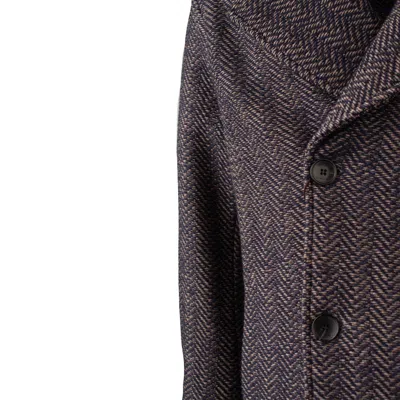 Etro Blue And Camel Peacot Jacket