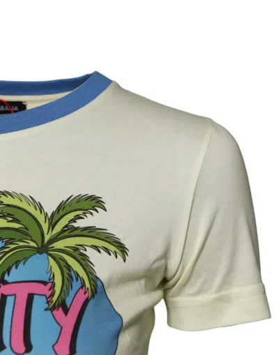 Dolce & Gabbana Yellow Havanity Round Neck Tee Cotton T-shirt