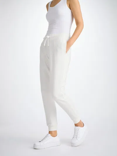Derek Rose Women's Sweatpants Quinn Cotton Modal White