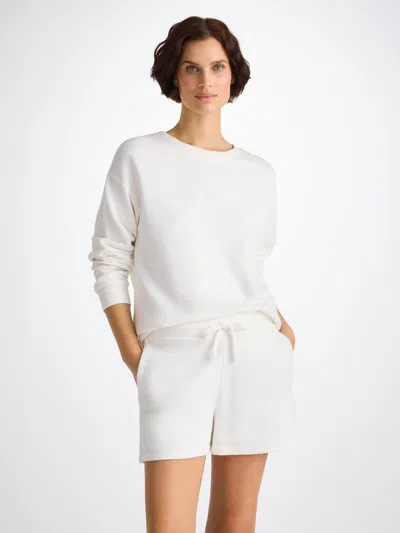 Derek Rose Women's Sweat Shorts Quinn Cotton Modal White