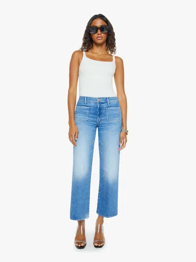 Mother The Patch Pocket Mid Rise Maven Ankle Avant Gardener Jeans In Blue