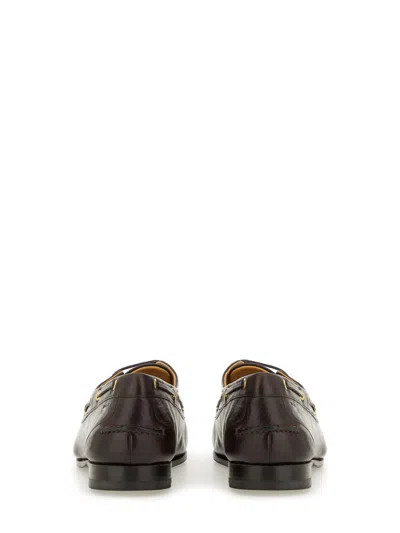 Bally Black Heel Derby Shoes In Brown