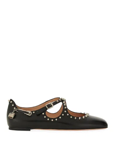Bally Beliska Studded Leather Ballet Flats