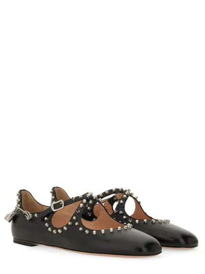 Bally Beliska Studded Leather Ballet Flats