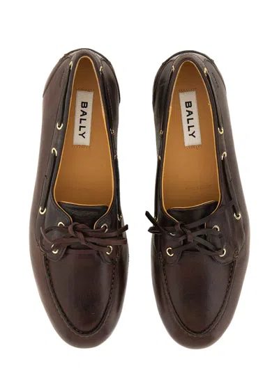 Bally Dark Buffalo Leather Slip-on Loafers In Multi